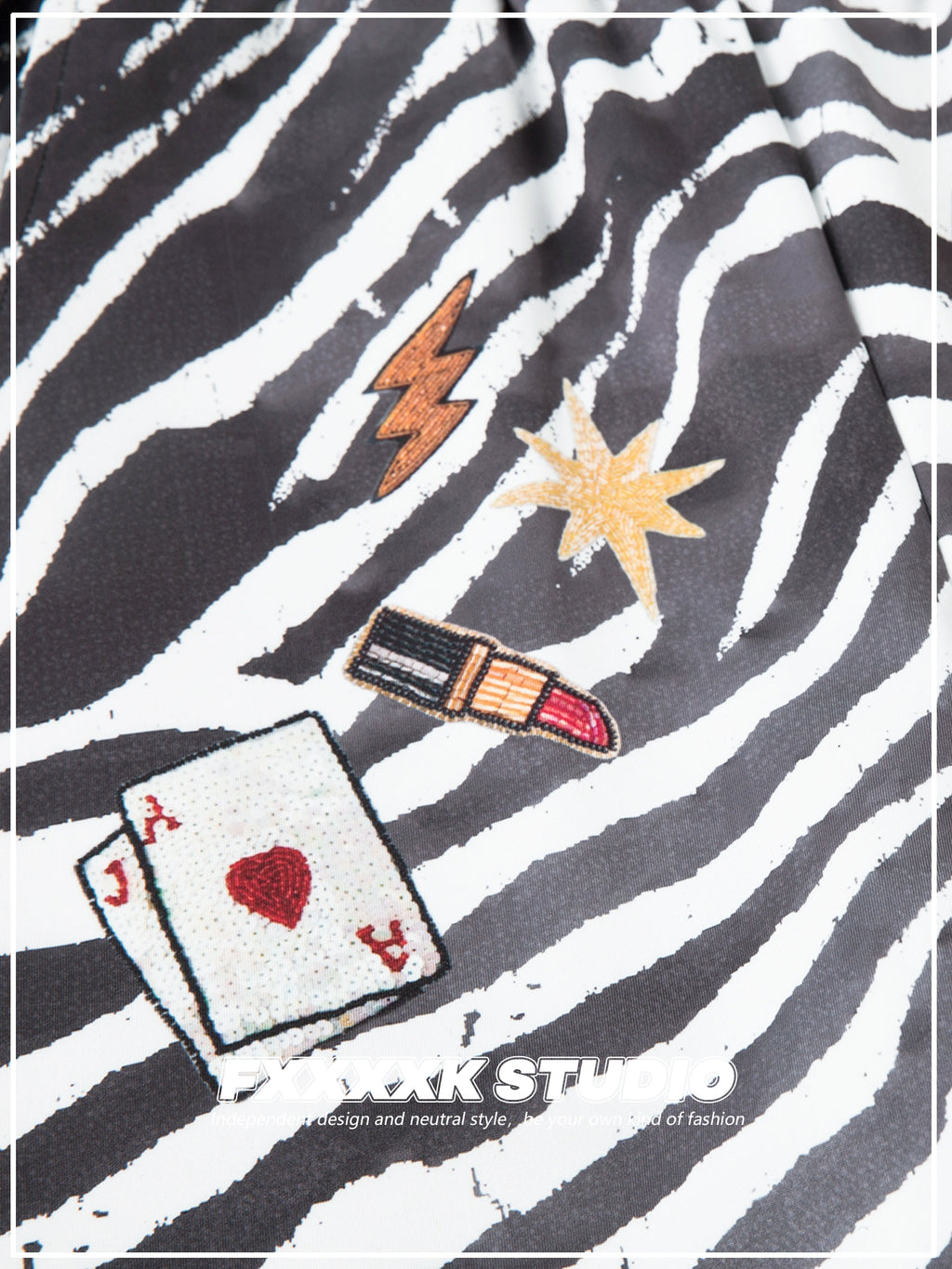 Zebra Striped Black and White Pants