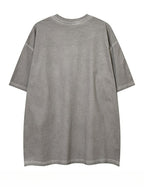 Vintage Letter Print Loose Short Sleeve T-Shirt