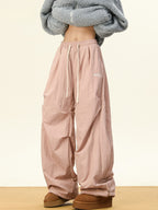 Thickened Loose Wide Leg Pleated Scimitar Pants