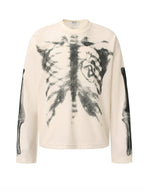 Skull Print Long-sleeved T-shirt