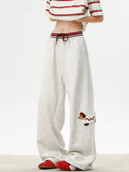 Dachshund Sweatpants Splicing Loose Wide-leg Trousers