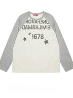 Vintage Letter Print Long Sleeve T-Shirt