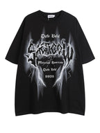 Graffiti Letter Loose Short Sleeve T-Shirt