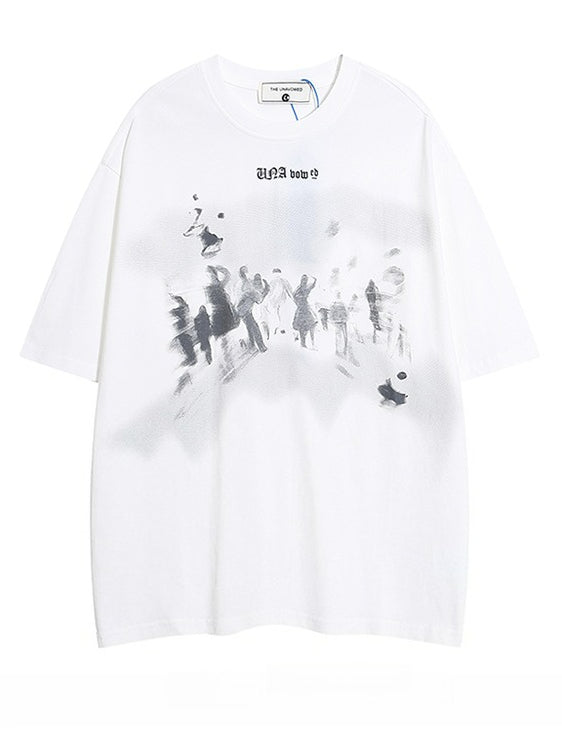 Hiphop Loose Graffiti Short Sleeve T-Shirt